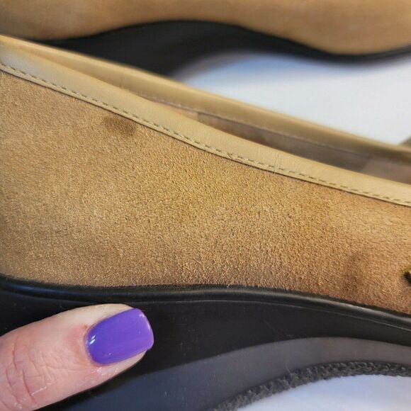 Sam & Libby size 9M Tan Suede Leather Sport Shoe Scamper Chunky Heel As … - Picture 7 of 12